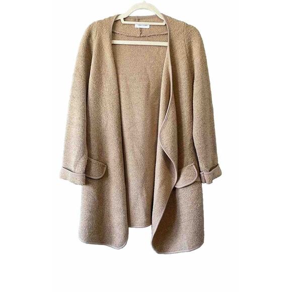 GOODNIGHT MACAROON Womens  OS Knit Sweater Open Cardigan Brown Church Office - Picture 2 of 14